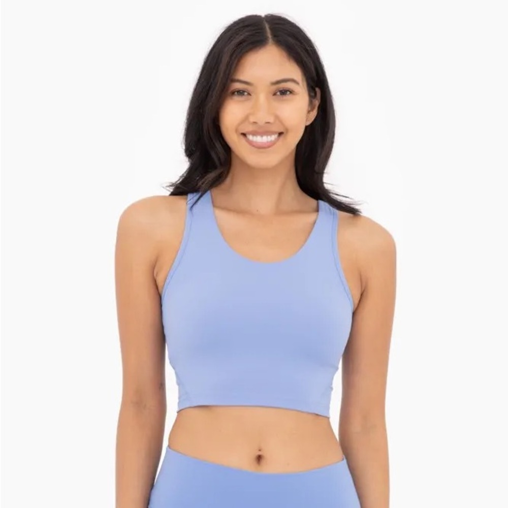 Mono B Light Blue Crop Top